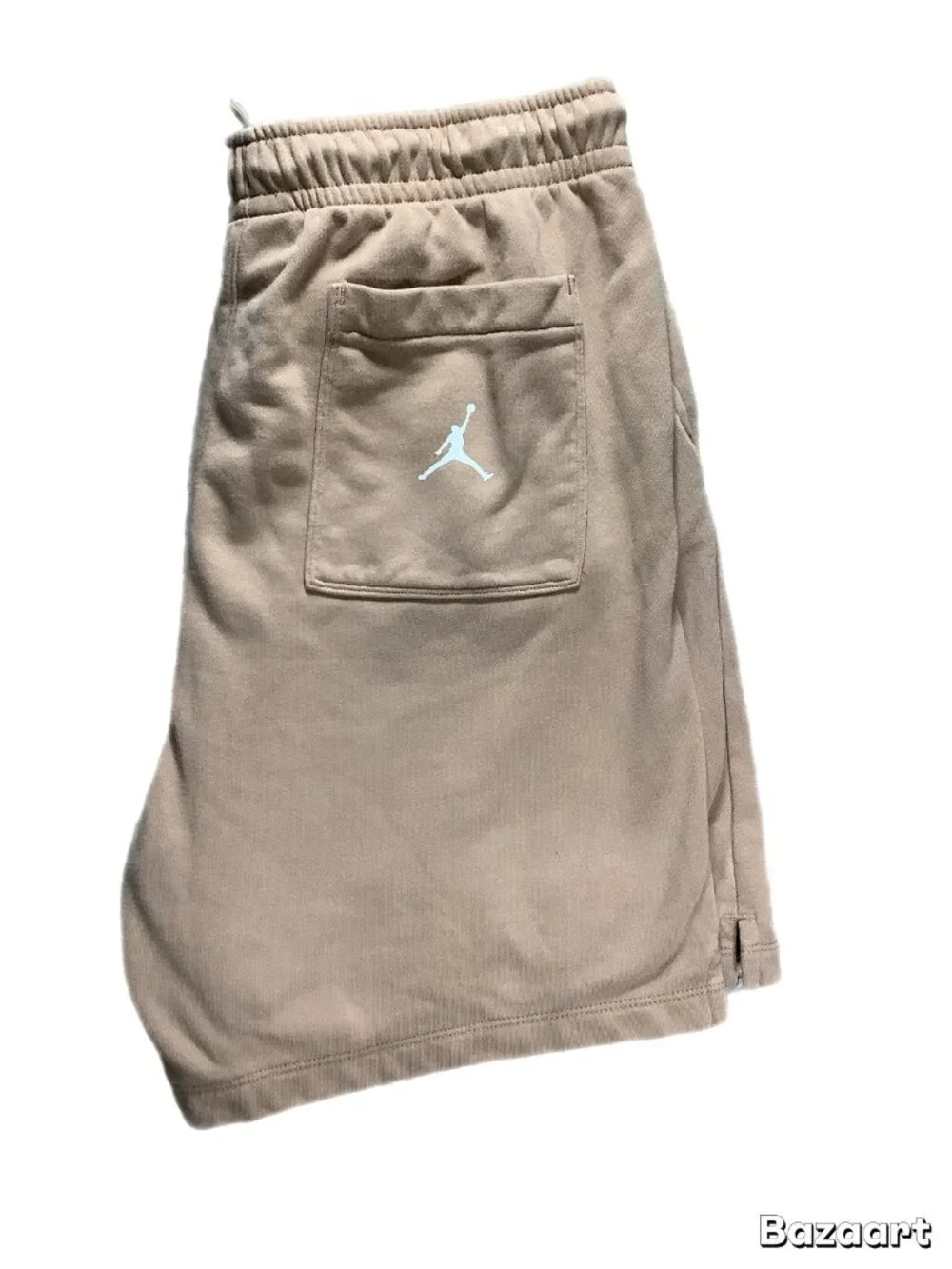Jordan Flight MVP Fleece Shorts Tan Men's L Retro Arch Logo Graphic (312)